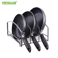 Iron cutting board holder and fry pan holder