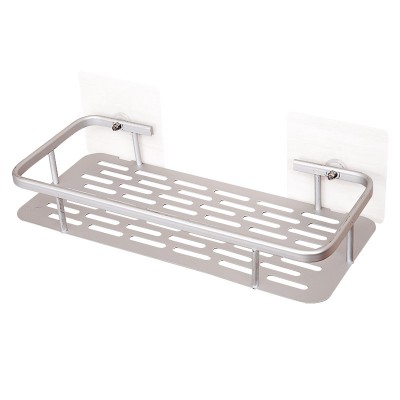 Bathroom kitchen metal space aluminum wall organizer punch-free wall storage rack spice condiment holder