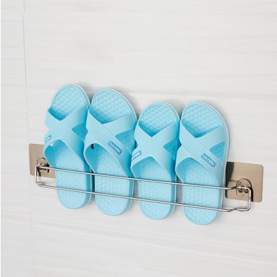 Wall mounted Stainless steel Slippers shoe rack Bathroom Wall Slipper Shelf saving space design shoe rack