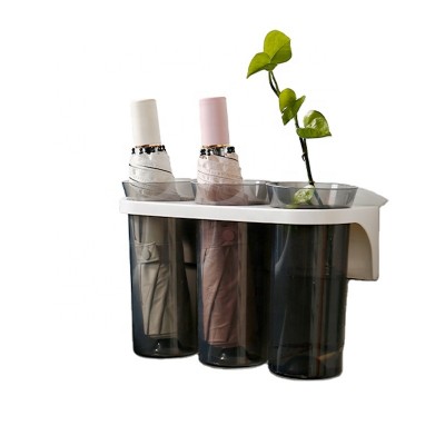 Factory price wall mount  plastic umbrella holder umbrella rack plastic vase