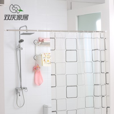 50cm-80cm Adjustable Portable Stainless Steel Bathroom Shower Curtain Pole Wardrobe Telescopic Rod