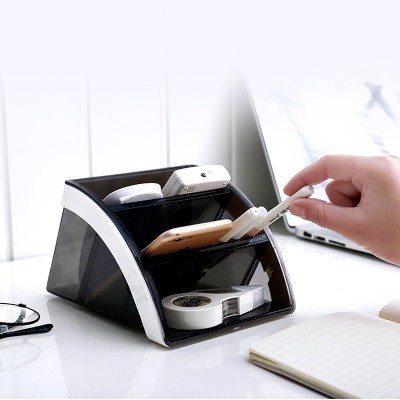 Factory wholesale multi-function office home tabletop stationery organizer  desktop storage box  pen holder